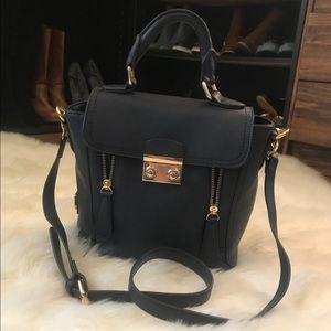 Christian Lacroix navy top handle/crossbody